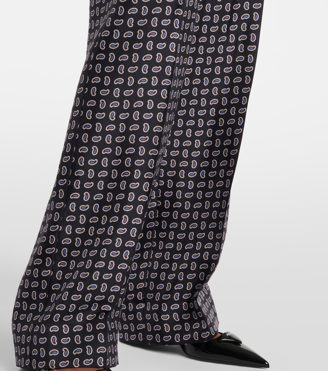 Pantaloni regular in twill di seta | Prada