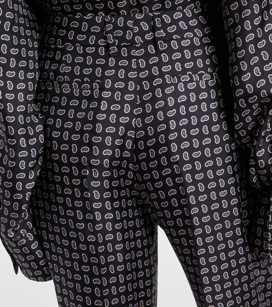 Pantaloni regular in twill di seta | Prada