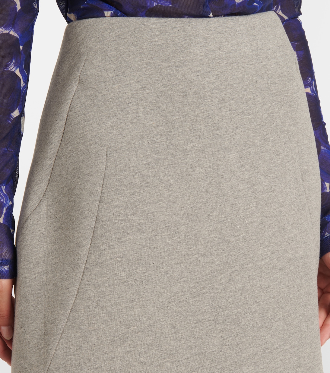Jupe midi en coton mélangé | Dries Van Noten