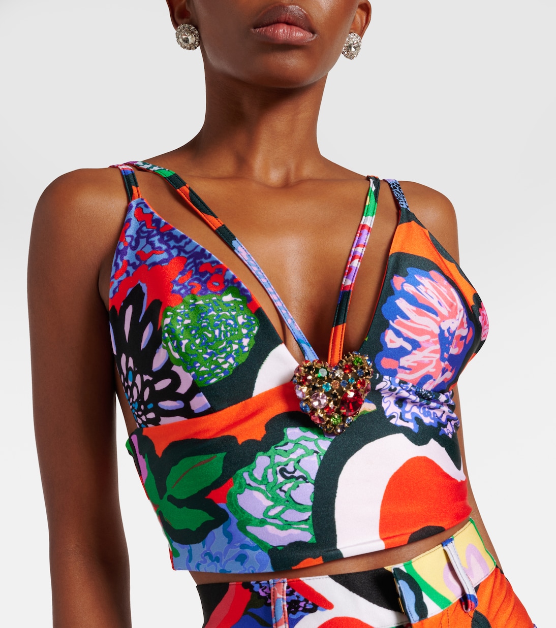 Embellished printed top | Area
