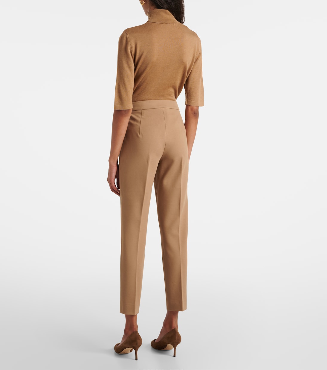 Pantaloni slim cropped Pegno in jersey  | Max Mara