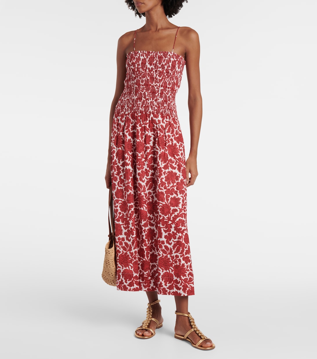 Vestido largo Geriba de lino floral | Faithfull