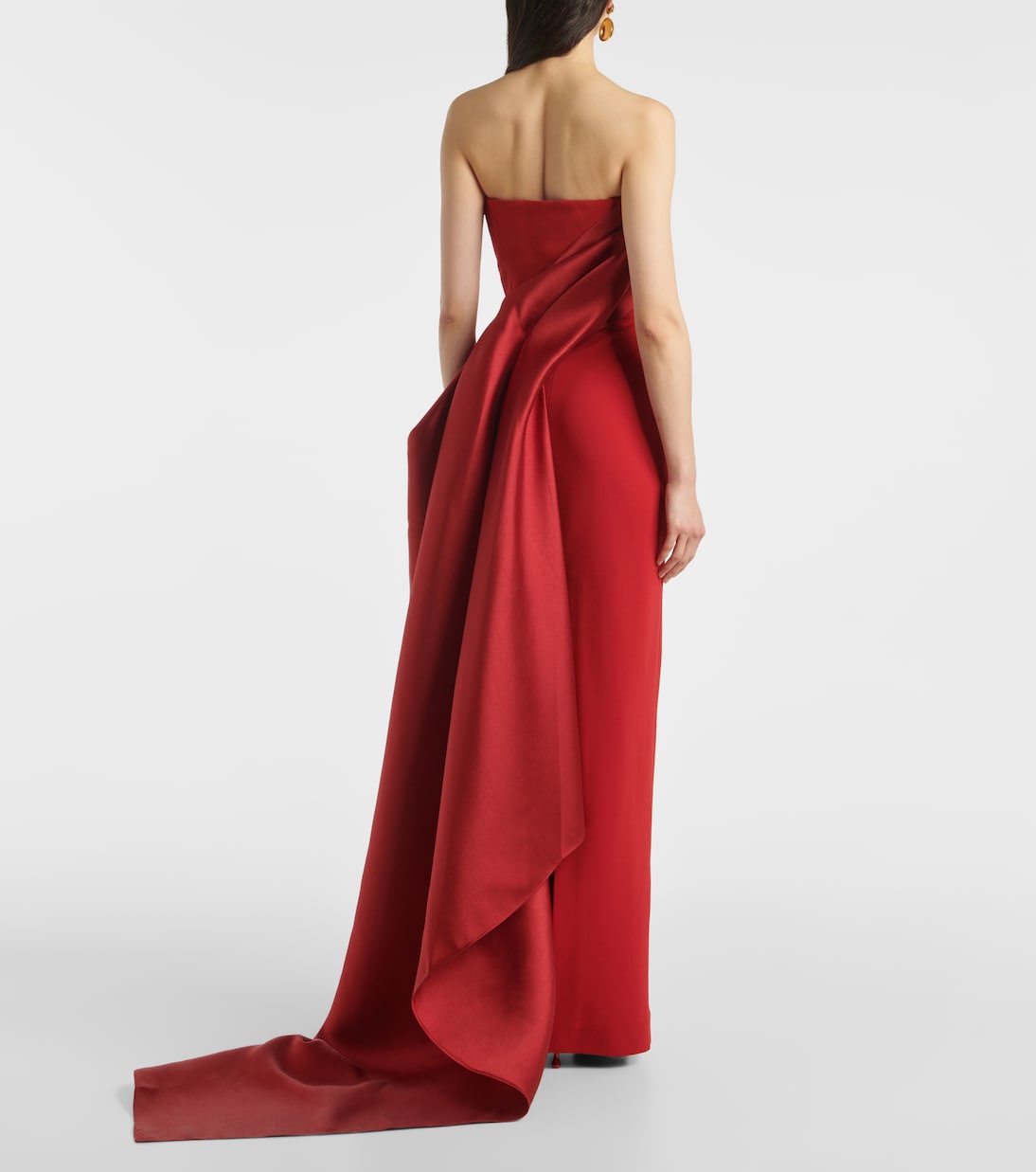 Abito lungo Kinsley in crêpe e twill | Solace London