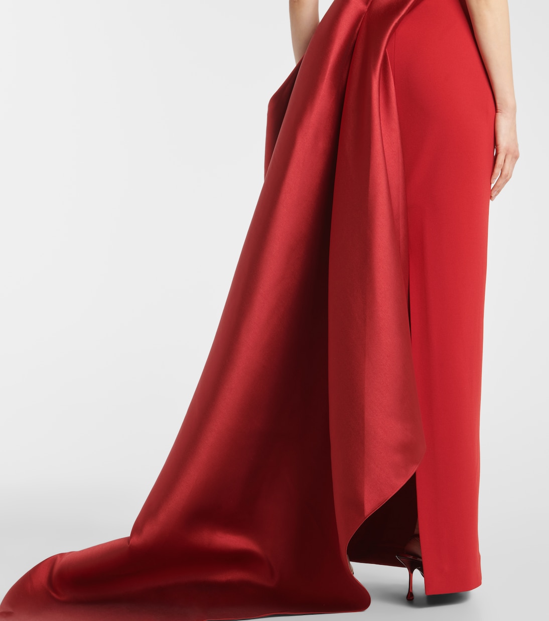 Abito lungo Kinsley in crêpe e twill | Solace London