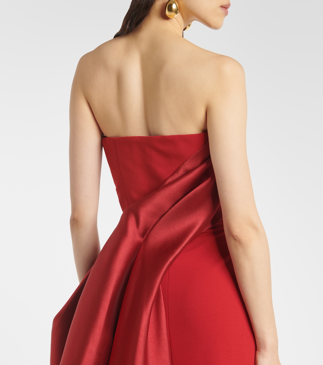 Abito lungo Kinsley in crêpe e twill | Solace London