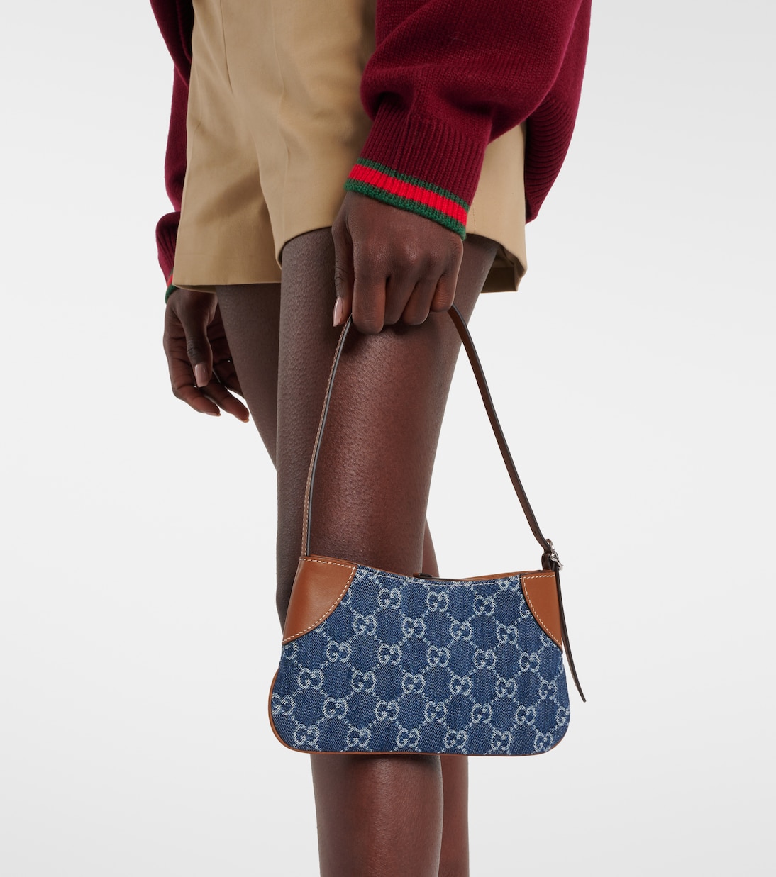 Sac GG Emblem Mini en jean | Gucci