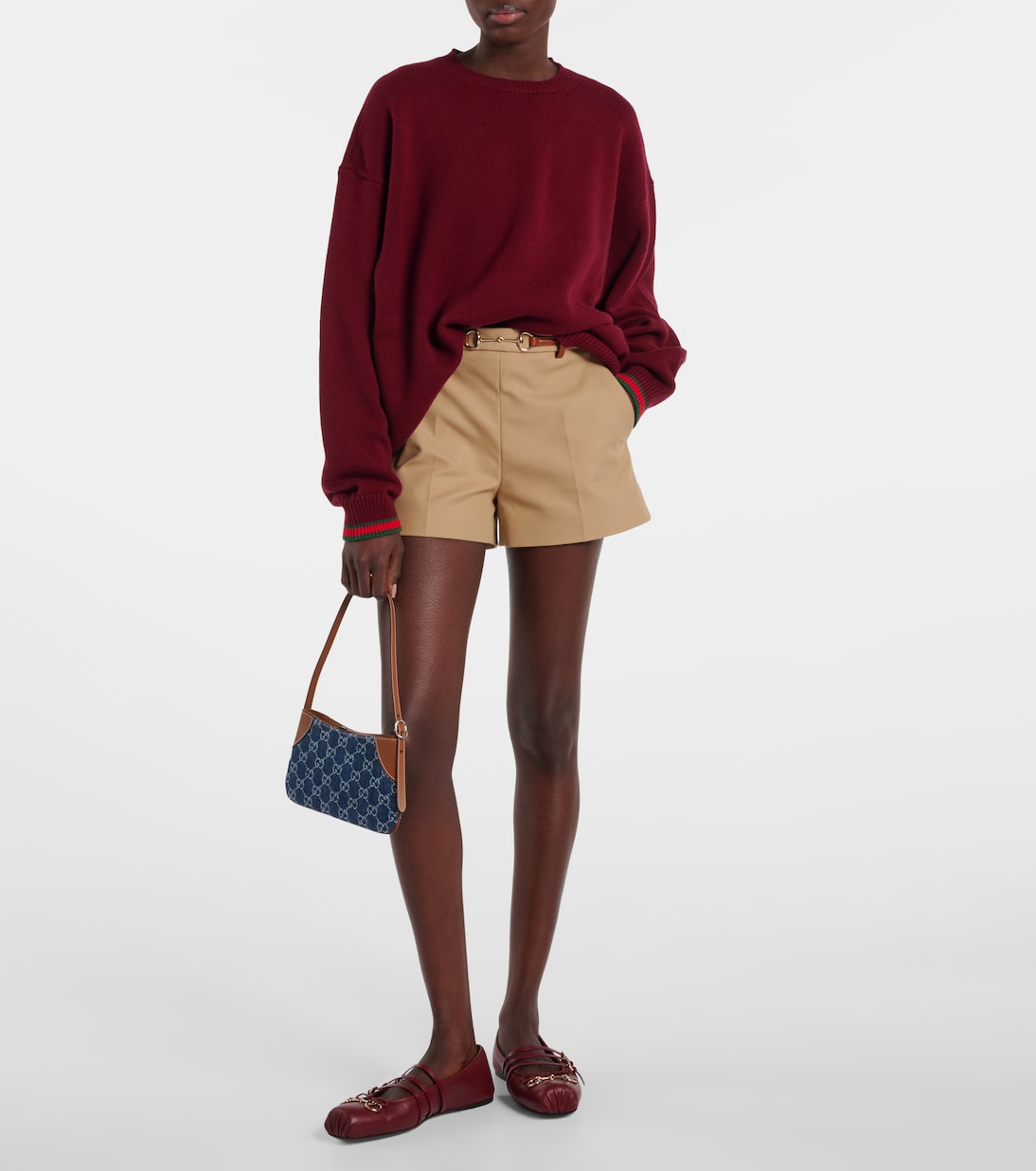 Sac GG Emblem Mini en jean | Gucci