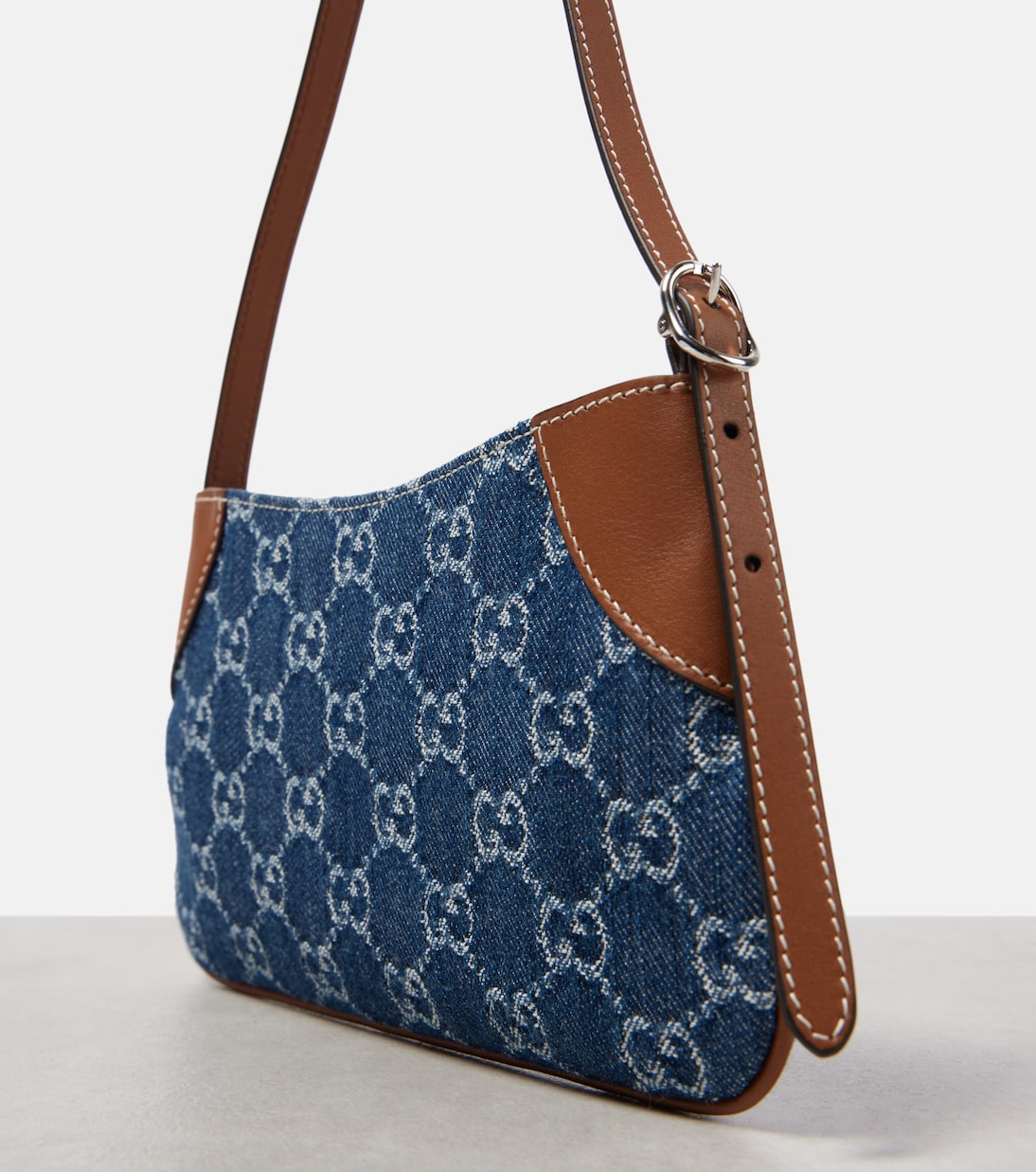 Sac GG Emblem Mini en jean | Gucci