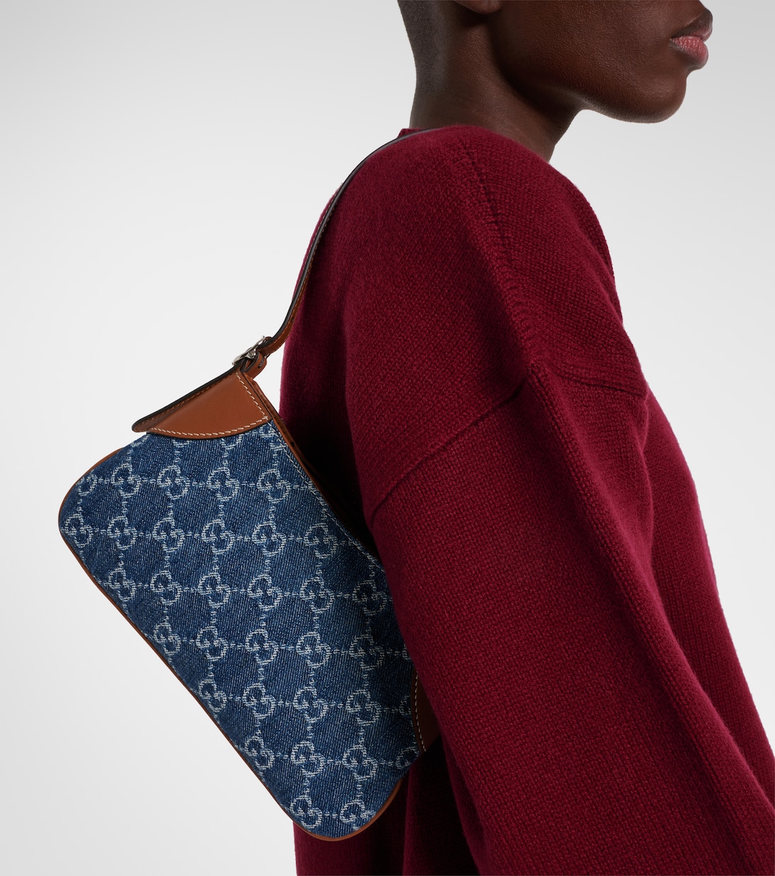 Sac GG Emblem Mini en jean | Gucci