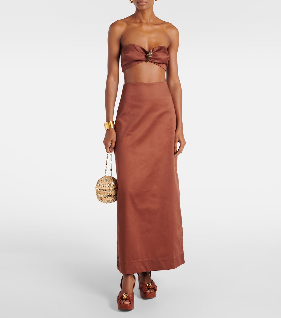 Gonna lunga Solid in cotone | Adriana Degreas