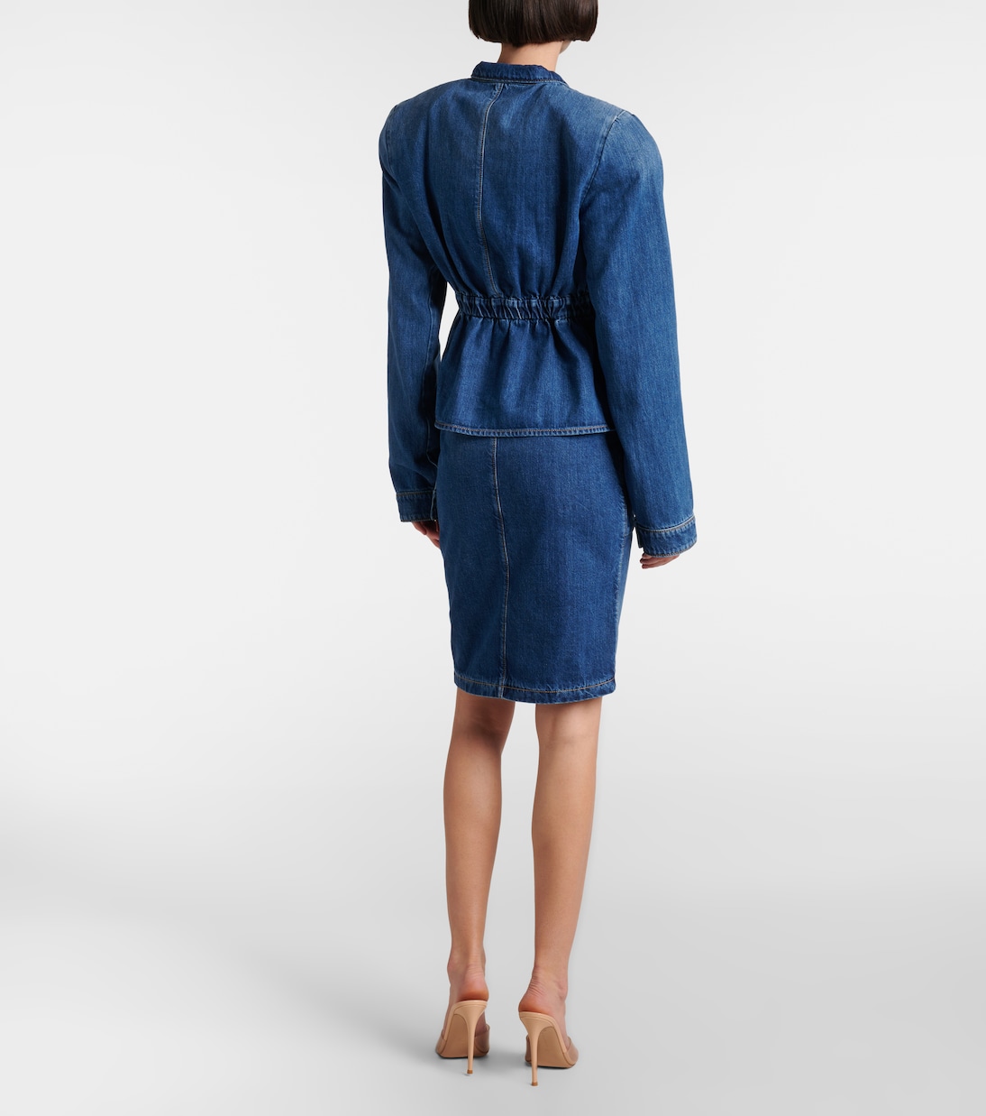 Chaqueta de denim fruncida | Nensi Dojaka