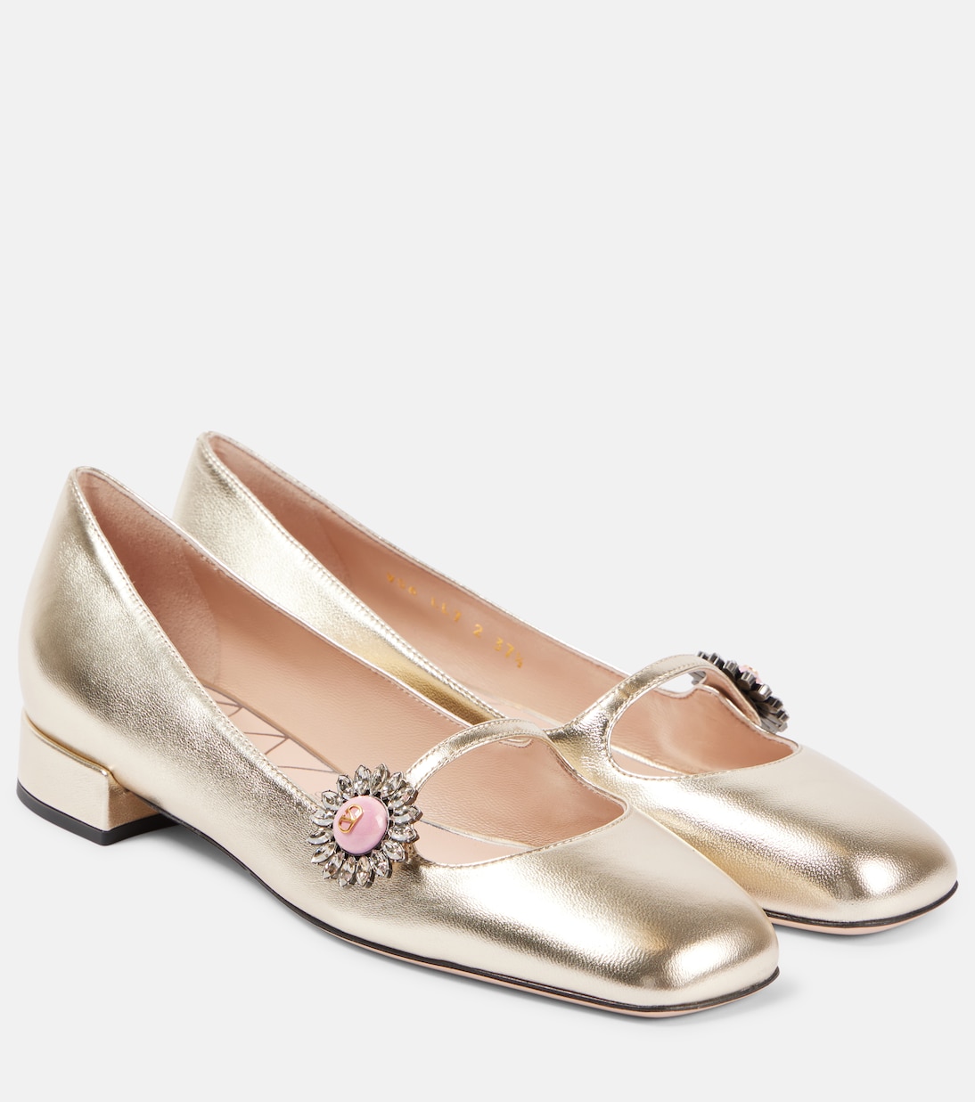 Ballerine Mary Jane in pelle metallizzata | Valentino Garavani