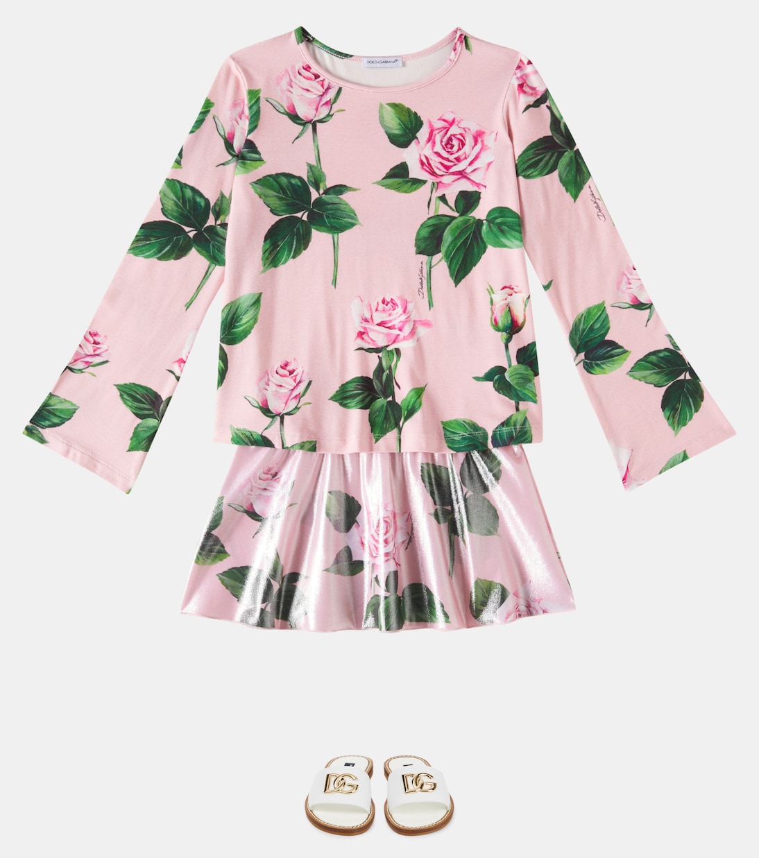 Mini-jupe à fleurs | Dolce&Gabbana Kids