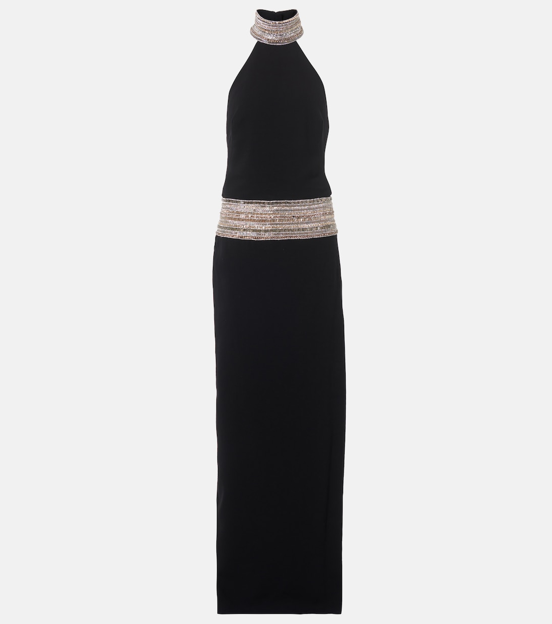 Abito lungo in cady con cristalli | Elie Saab