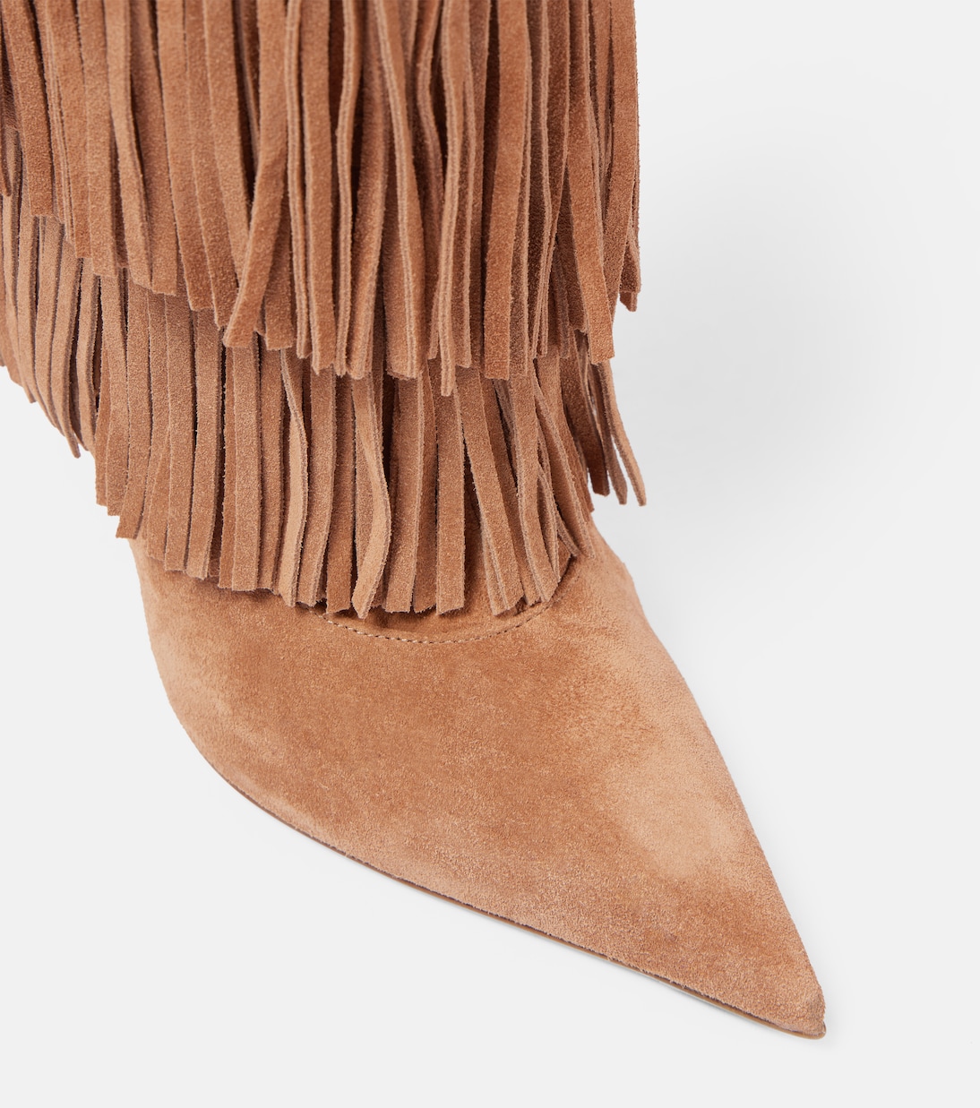 Bottes Jessie 105 en daim à franges | Paris Texas