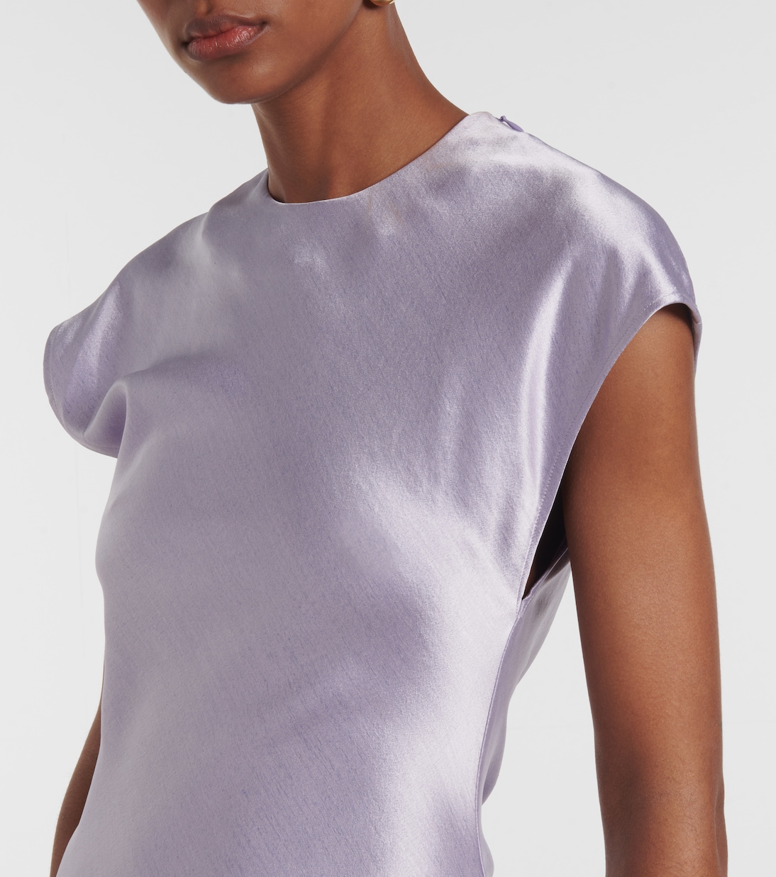 Abito midi in raso e pizzo | JW Anderson