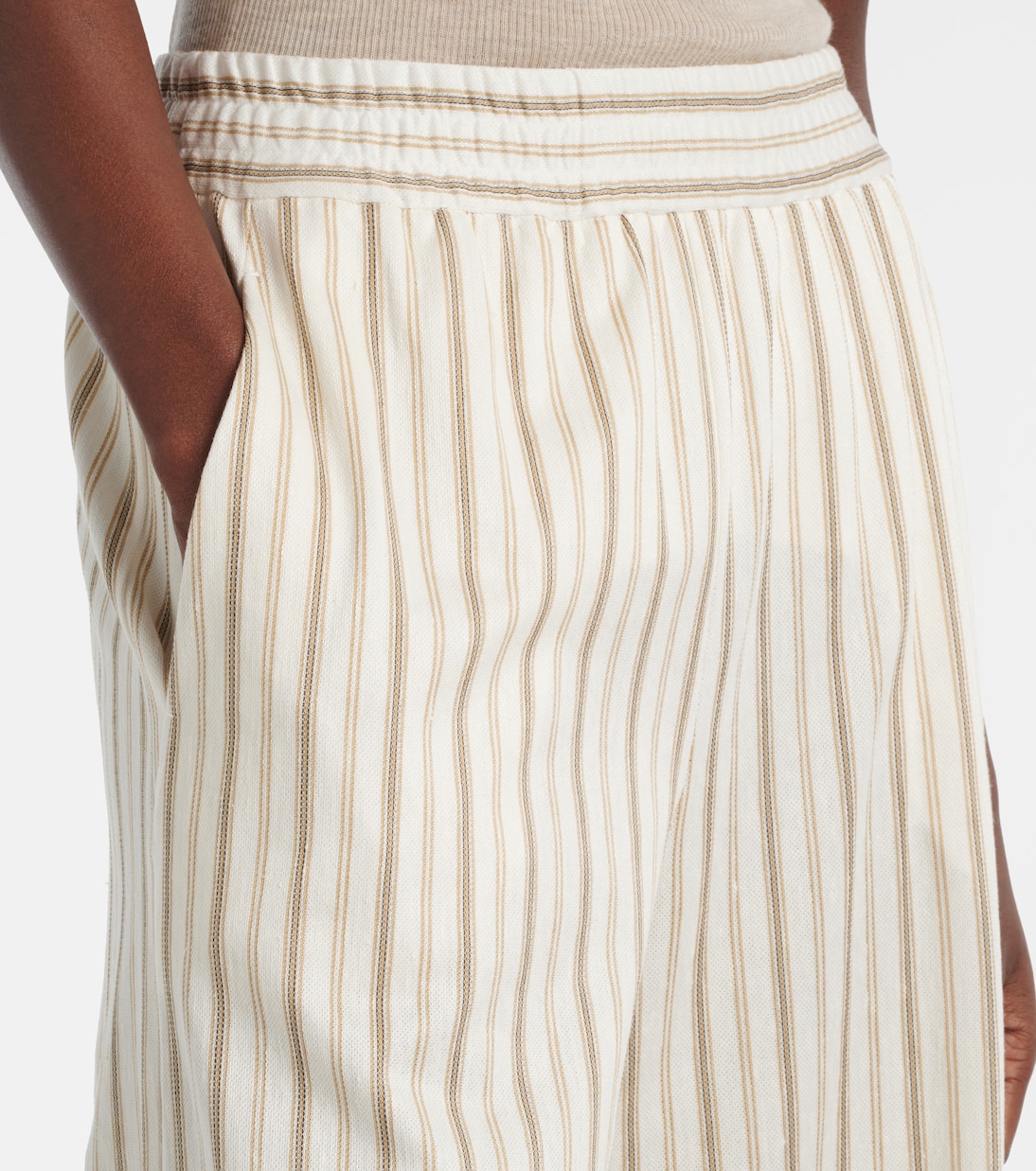Louvre cotton and linen wide-leg pants | Max Mara