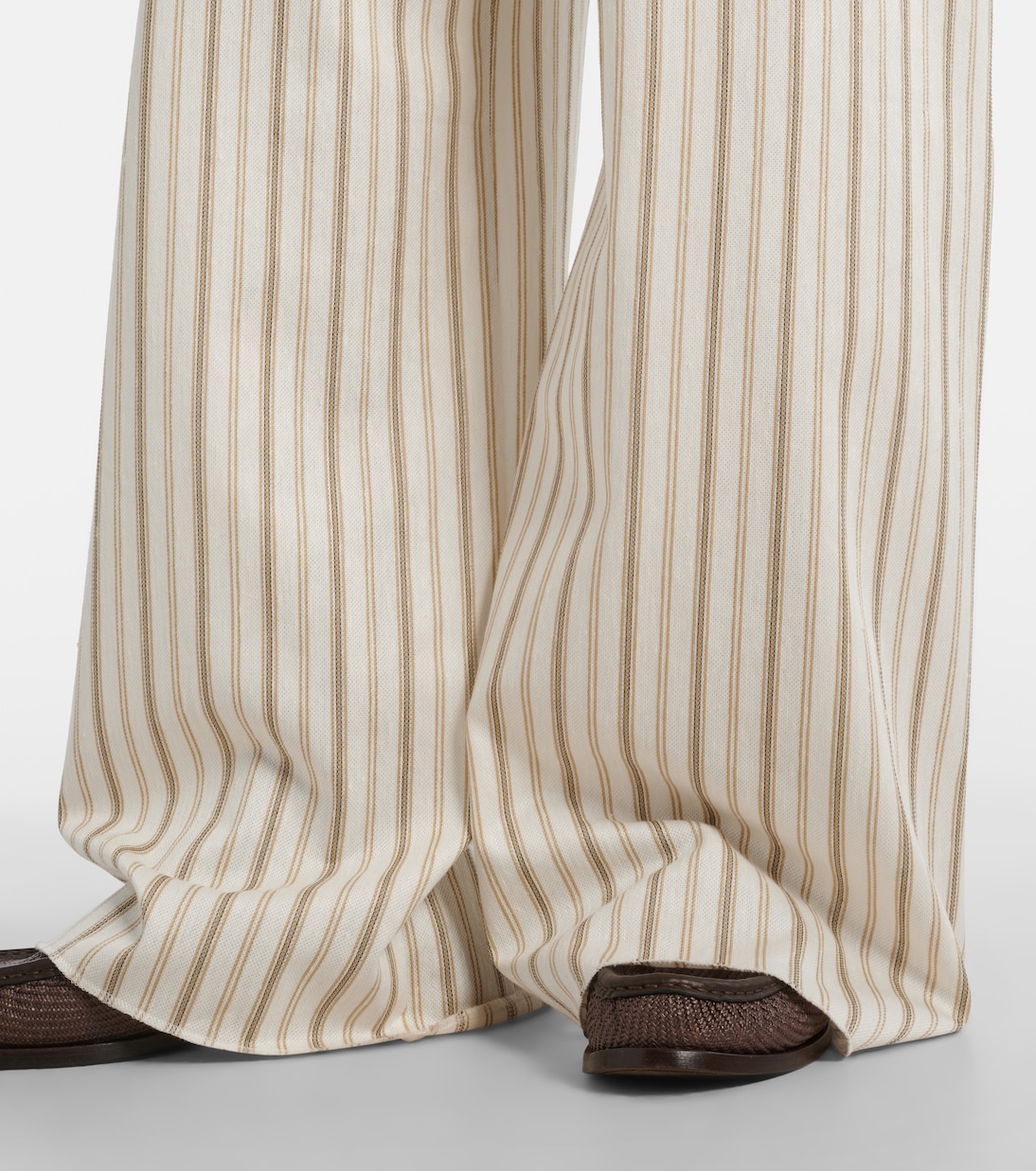 Louvre cotton and linen wide-leg pants | Max Mara