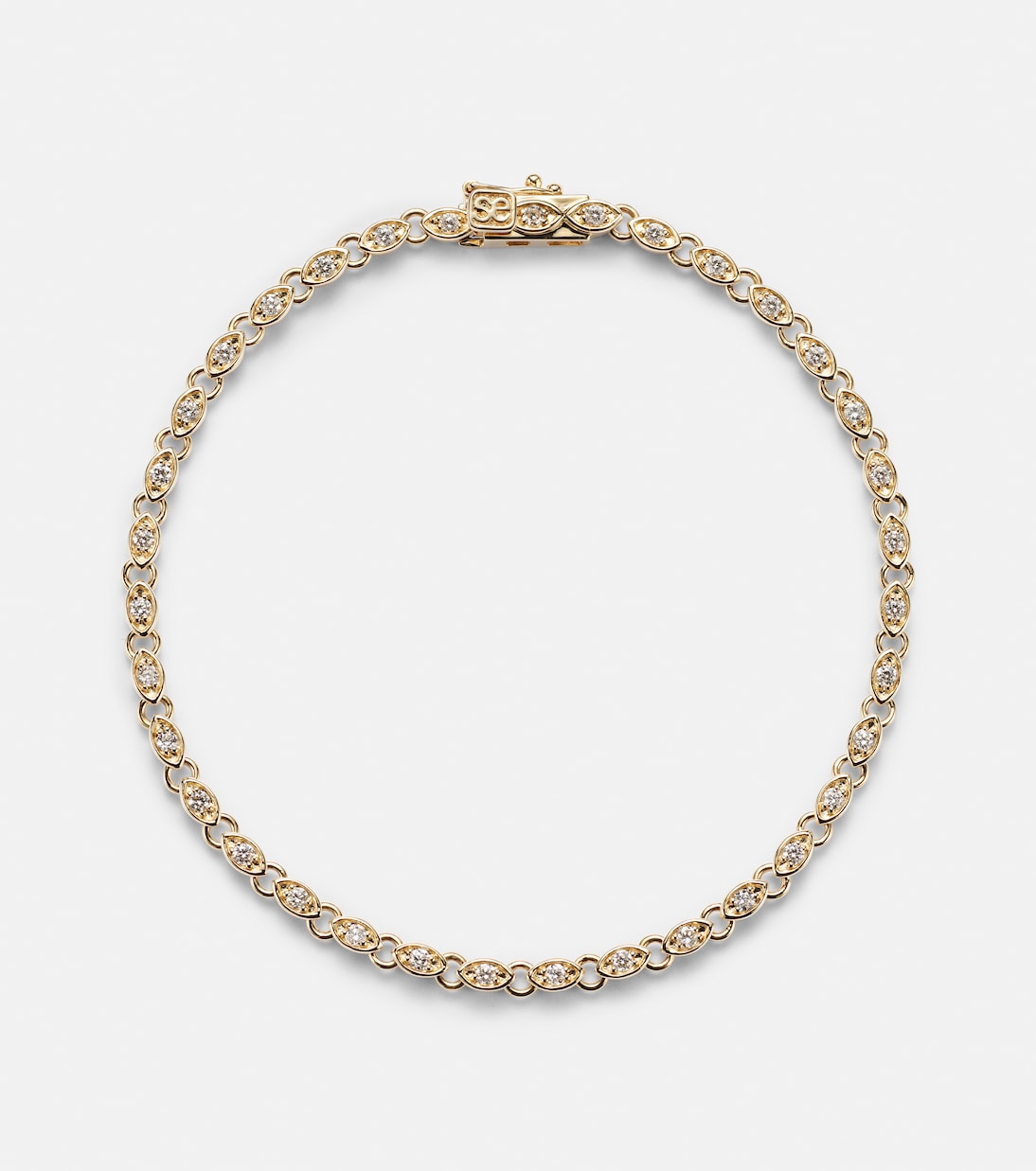 Eternity 14kt gold bracelet with diamonds | Sydney Evan