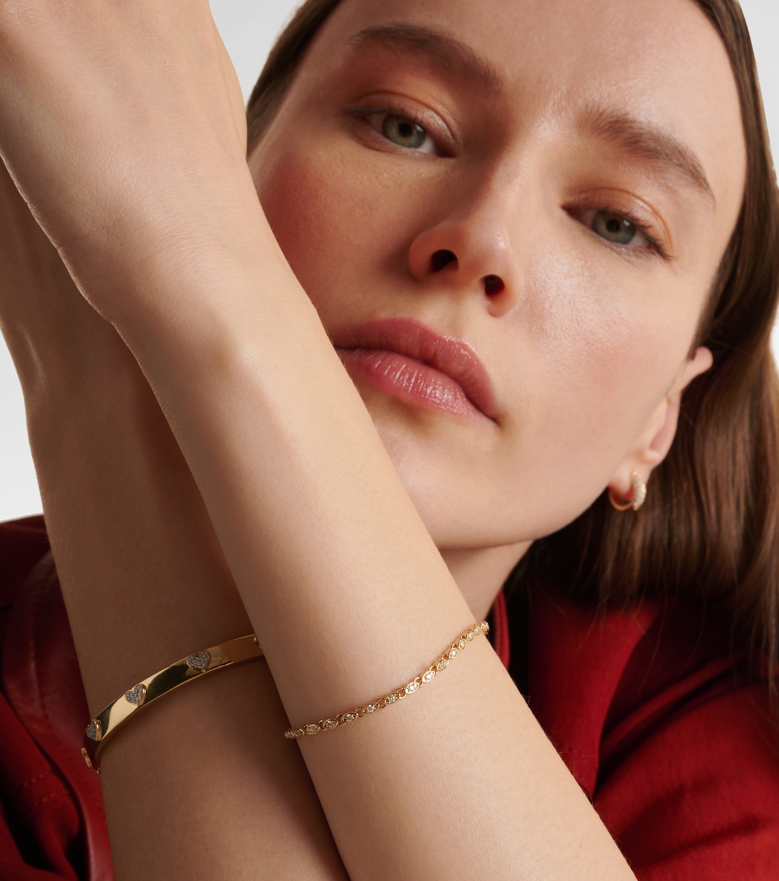Eternity 14kt gold bracelet with diamonds | Sydney Evan