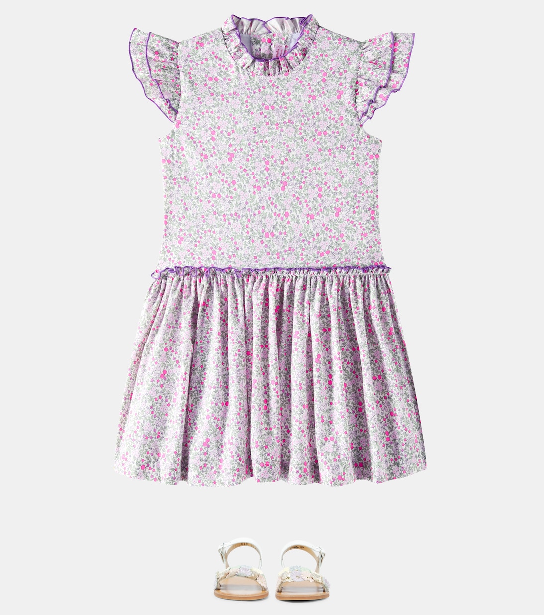 Robe Filomela en coton à fleurs | La Coqueta