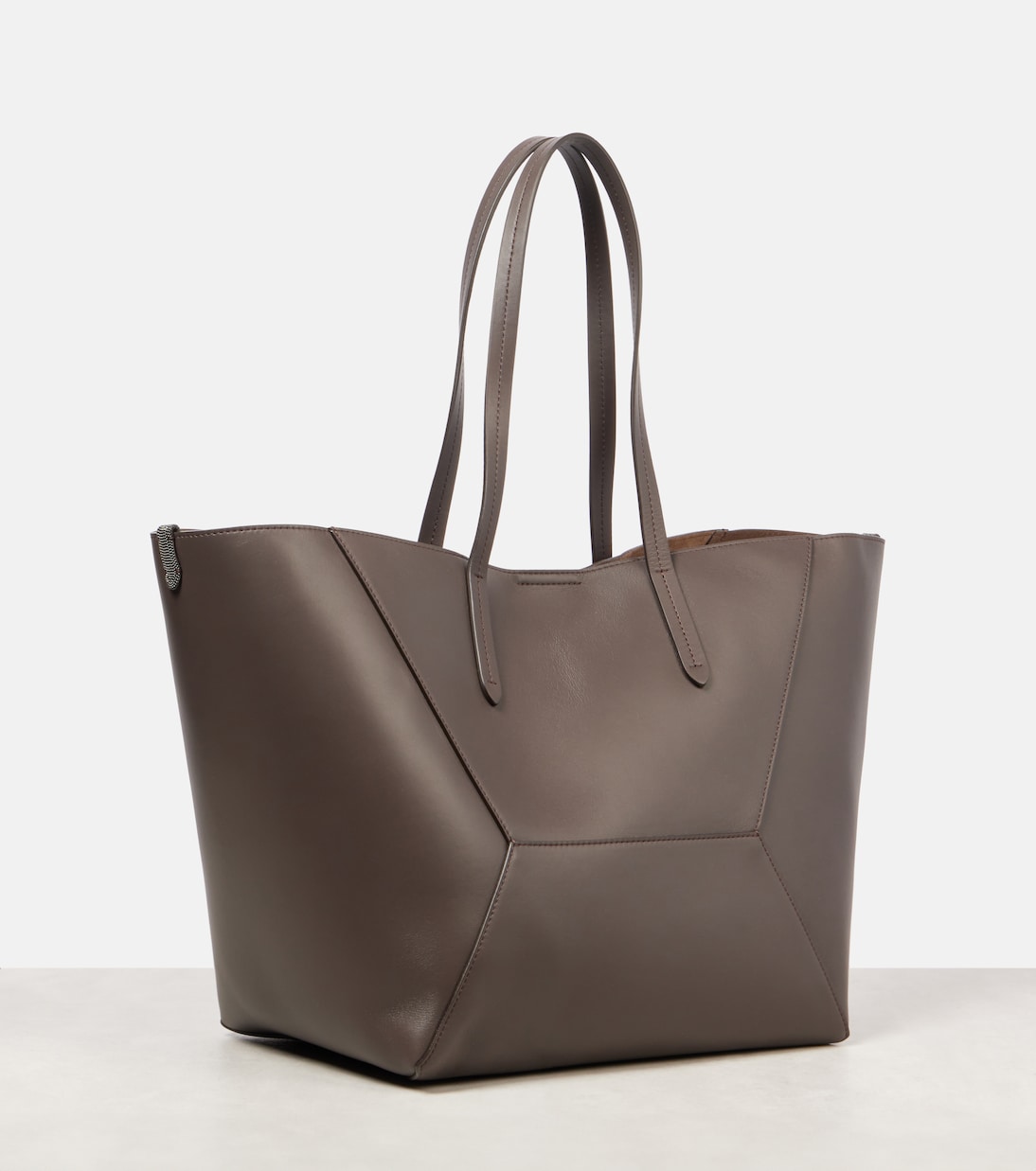 Borsa BC Duo in pelle con monili | Brunello Cucinelli