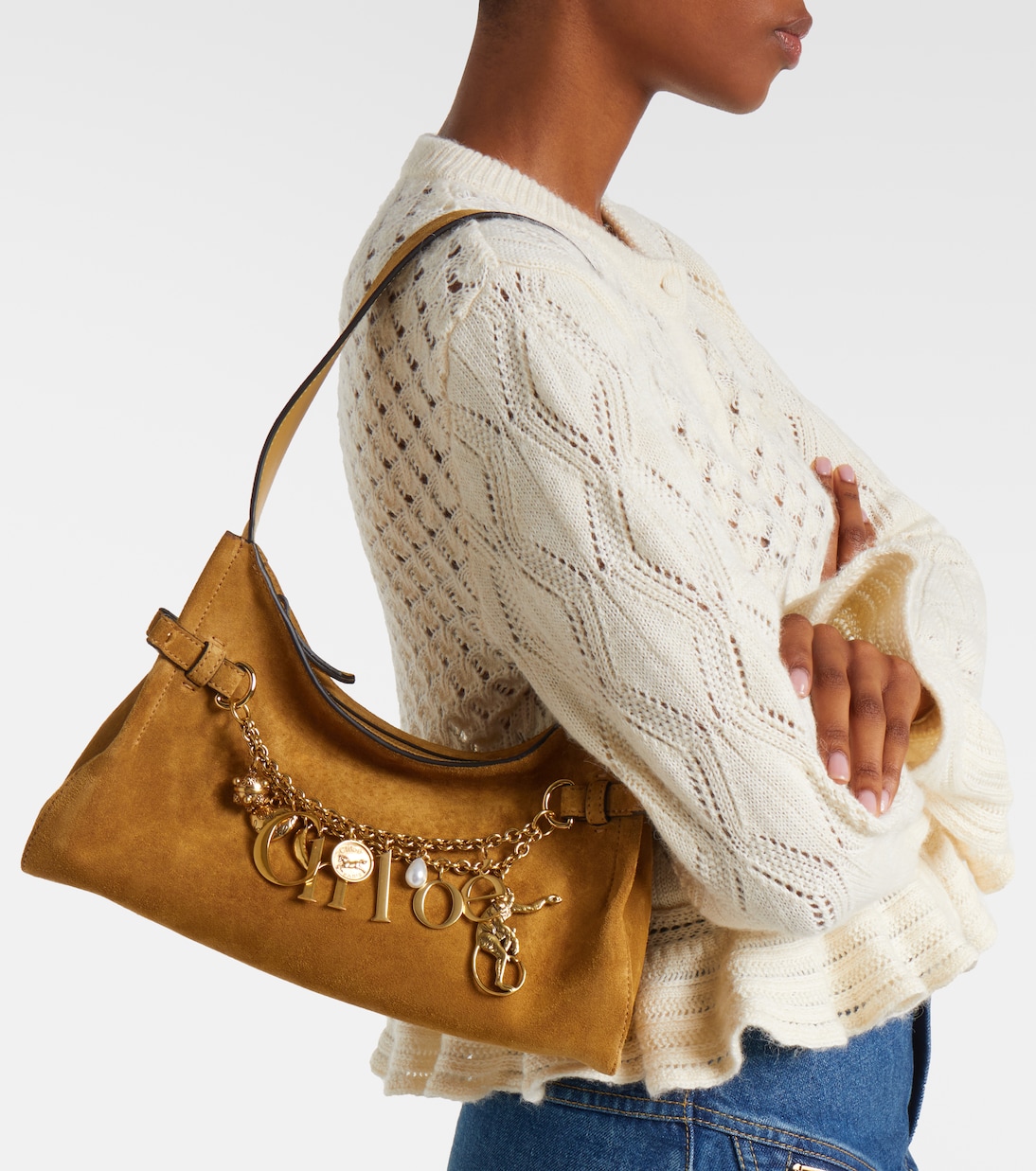 Chloé Charms suede tote bag | Chloé