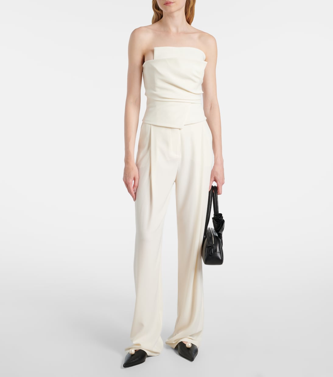 High-rise crêpe wide-leg pants | The Sei