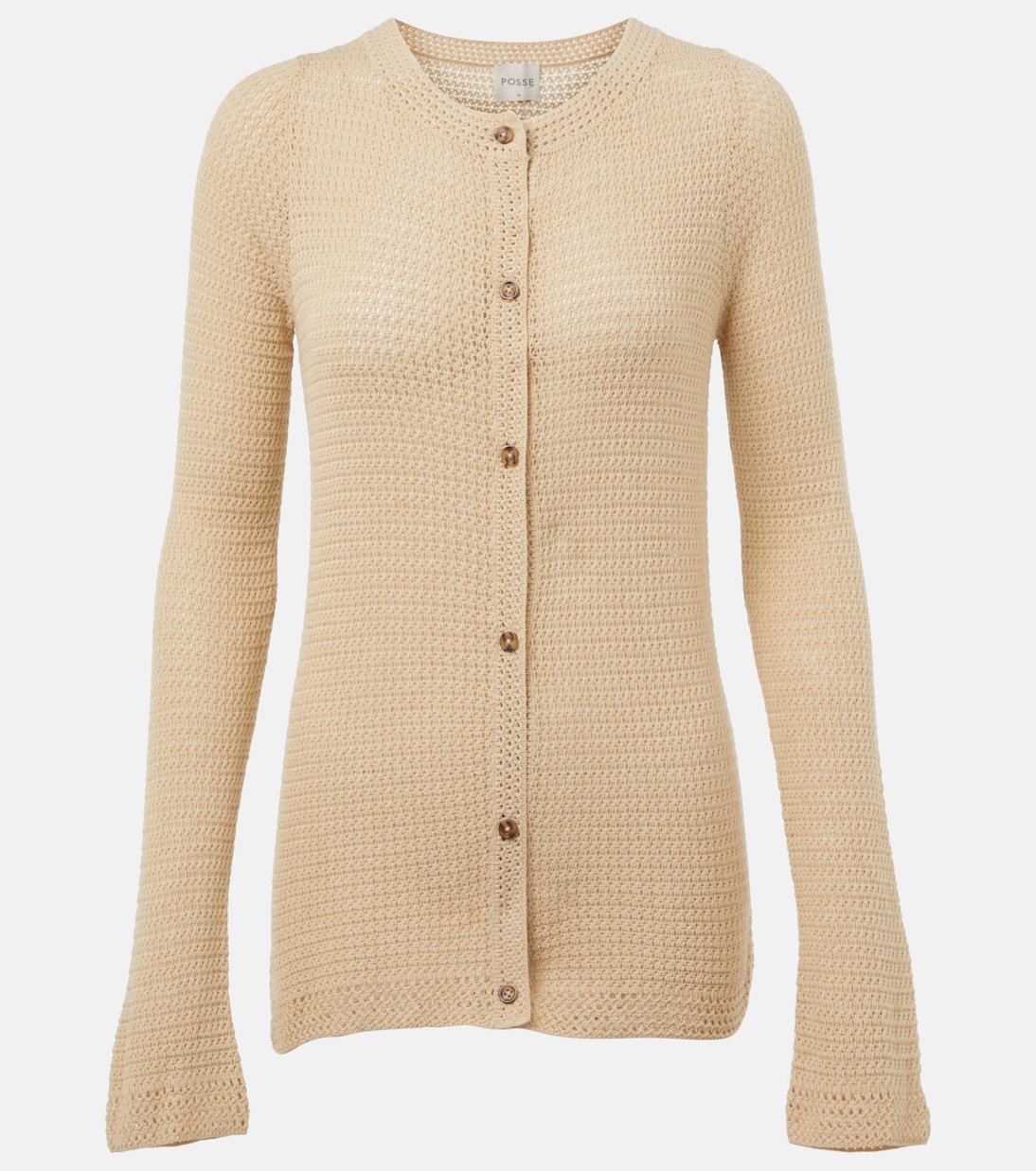 Lennon crochet cotton-blend cardigan | Posse