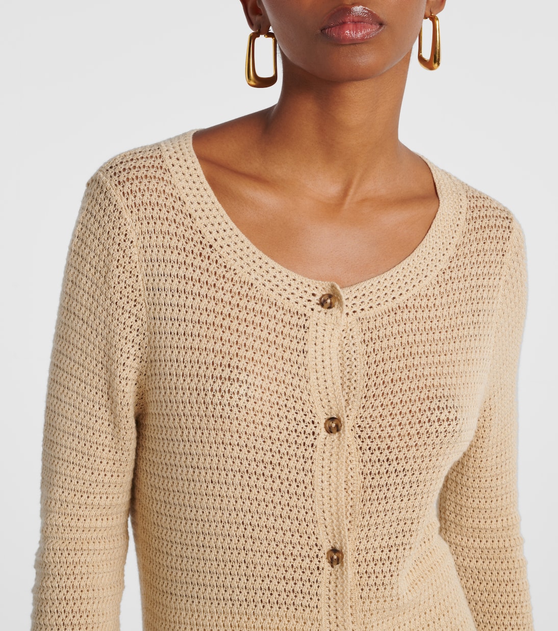 Lennon crochet cotton-blend cardigan | Posse