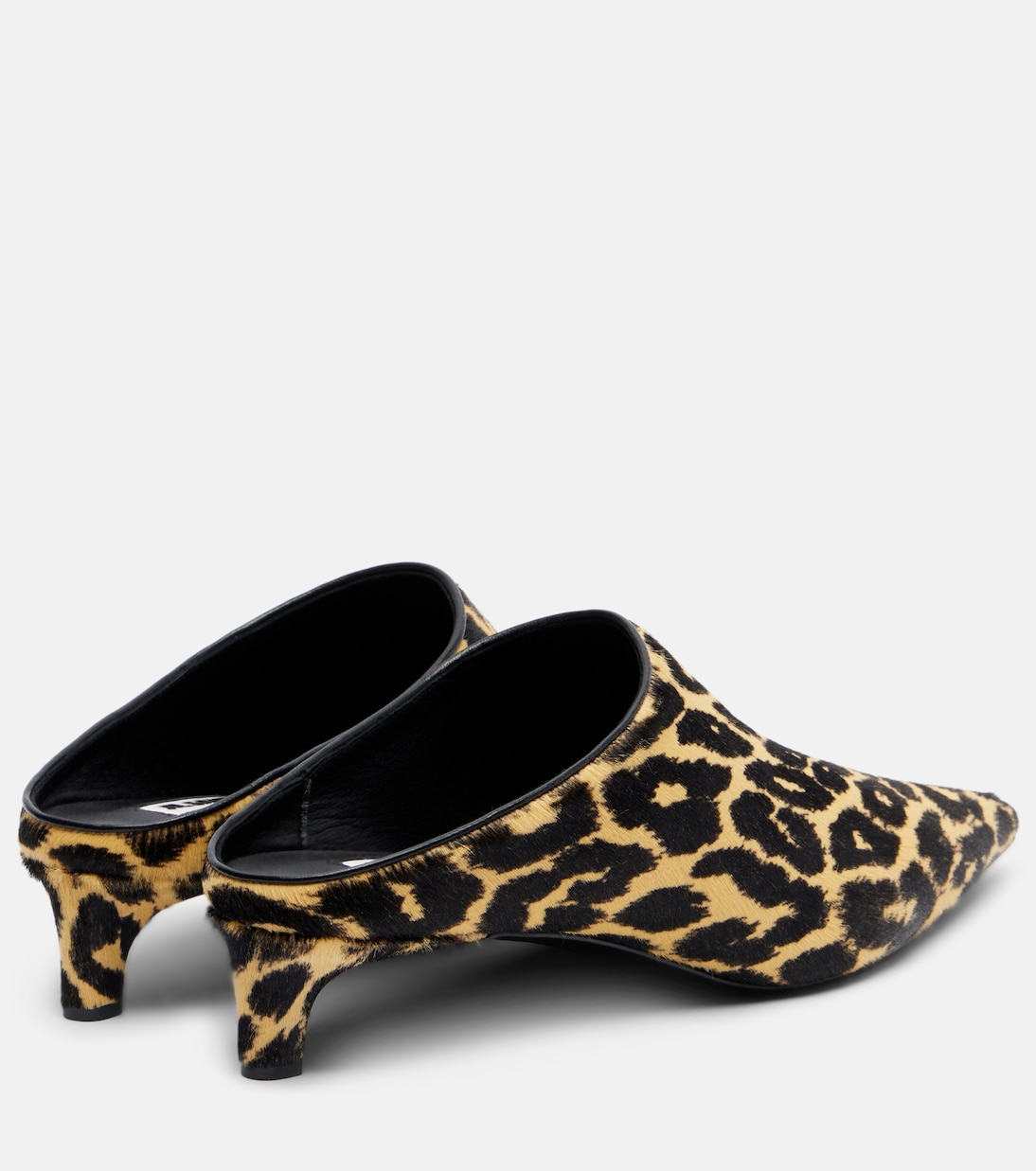Pointy leopard-print calf hair mules | Jil Sander