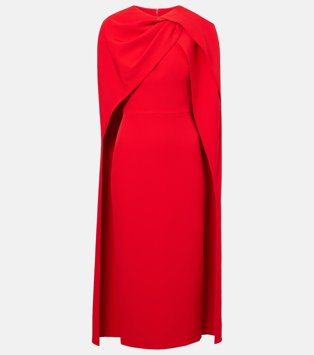 Cape-detail midi dress | Safiyaa