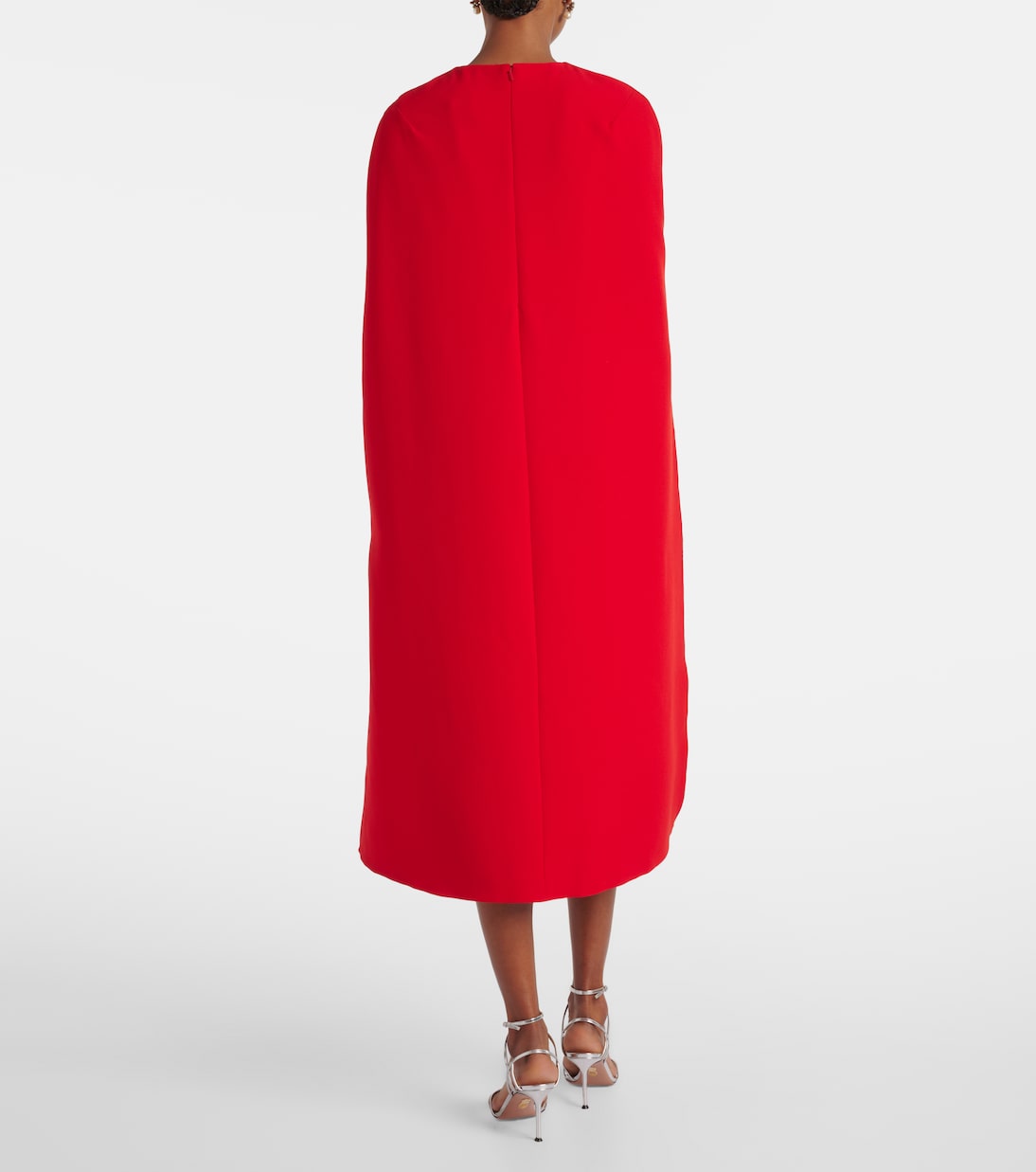 Cape-detail midi dress | Safiyaa