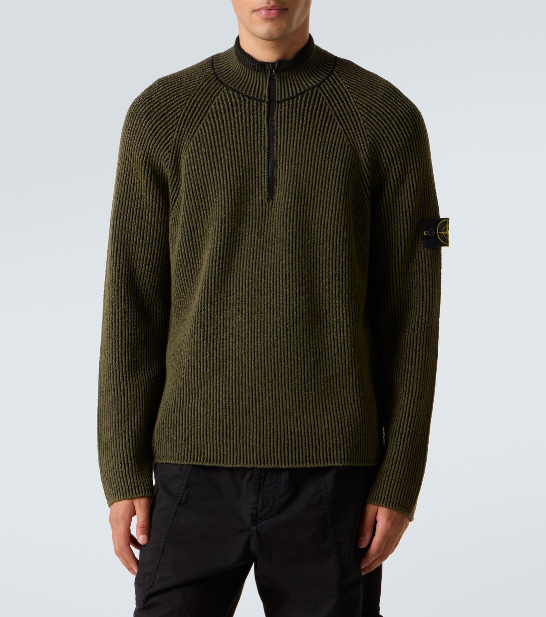  Compass wool and cotton-blend sweater | Stone Island