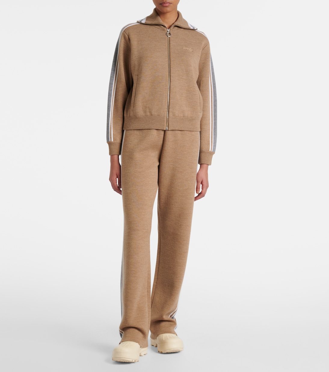 Benada striped wool-blend jacket | Fusalp