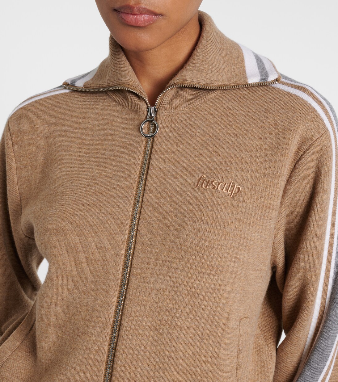 Benada striped wool-blend jacket | Fusalp