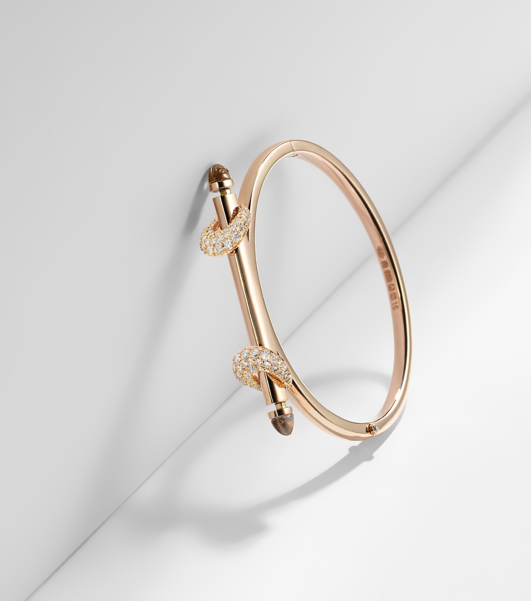 Bracelet Chakra Icon en or rose 18 ct, diamants et quartz | Ananya