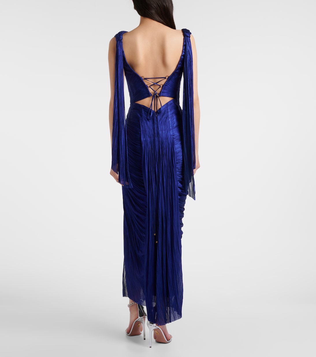 Faye metallic silk tulle bustier gown | Maria Lucia Hohan