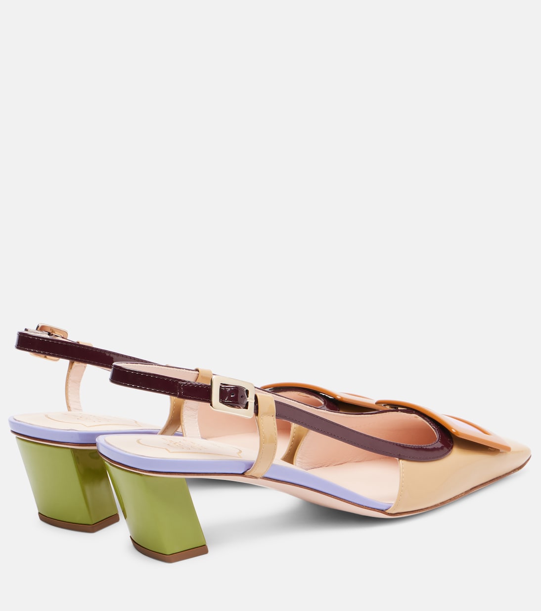 Belle Vivier 45 leather slingback pumps | Roger Vivier