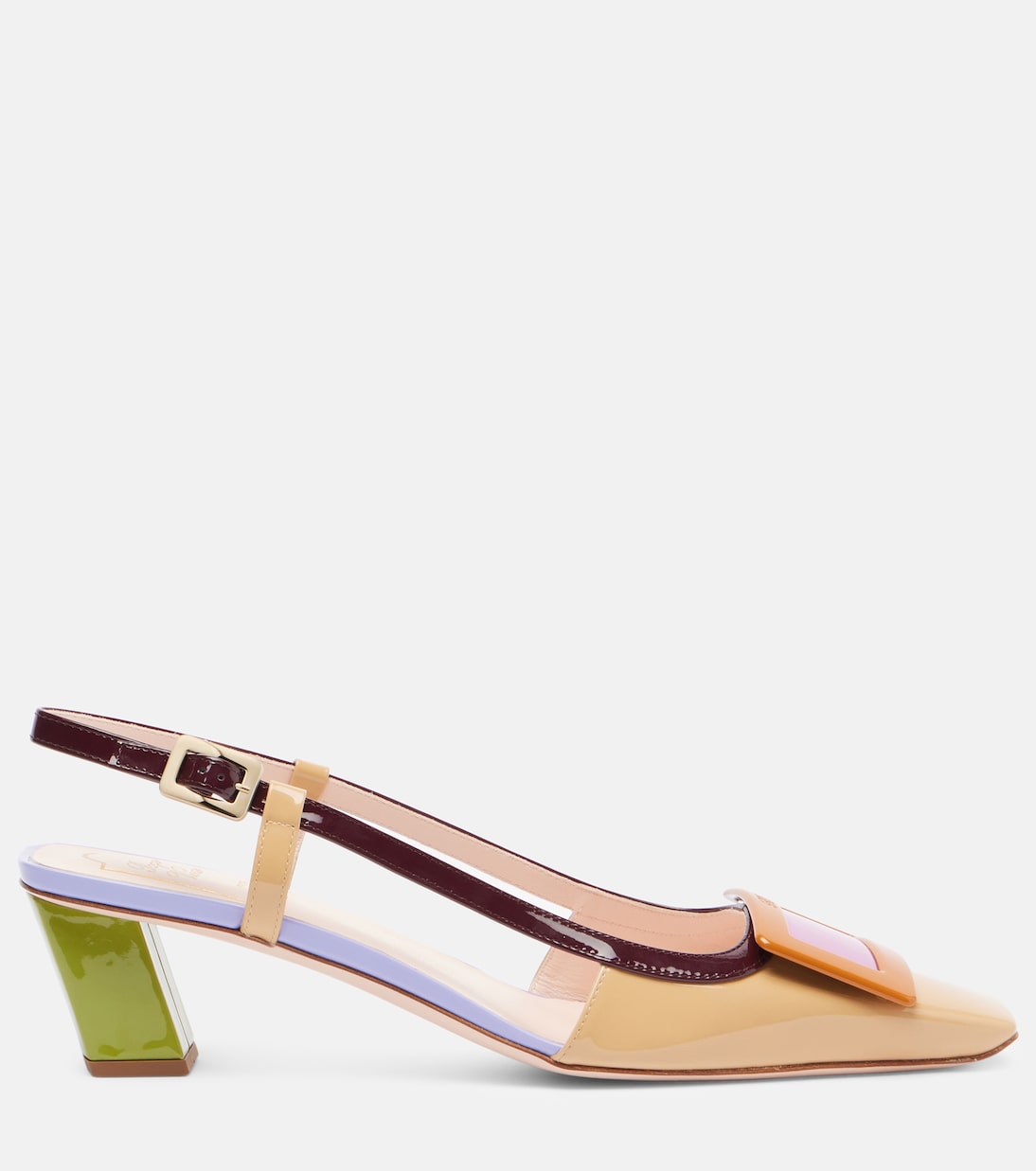 Belle Vivier 45 leather slingback pumps | Roger Vivier