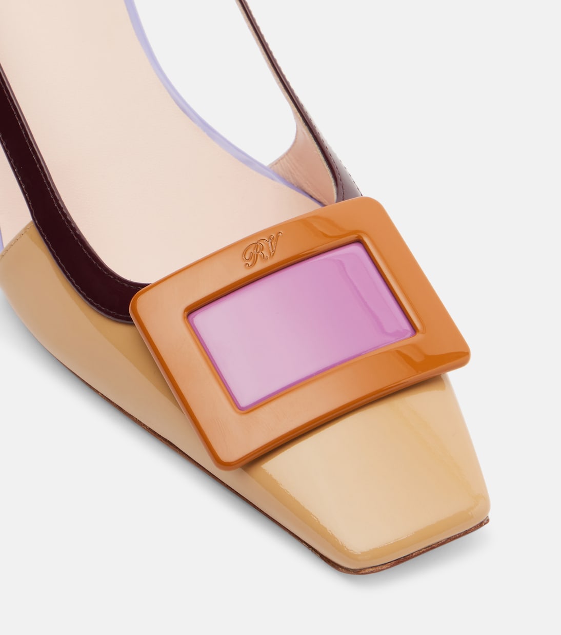 Belle Vivier 45 leather slingback pumps | Roger Vivier