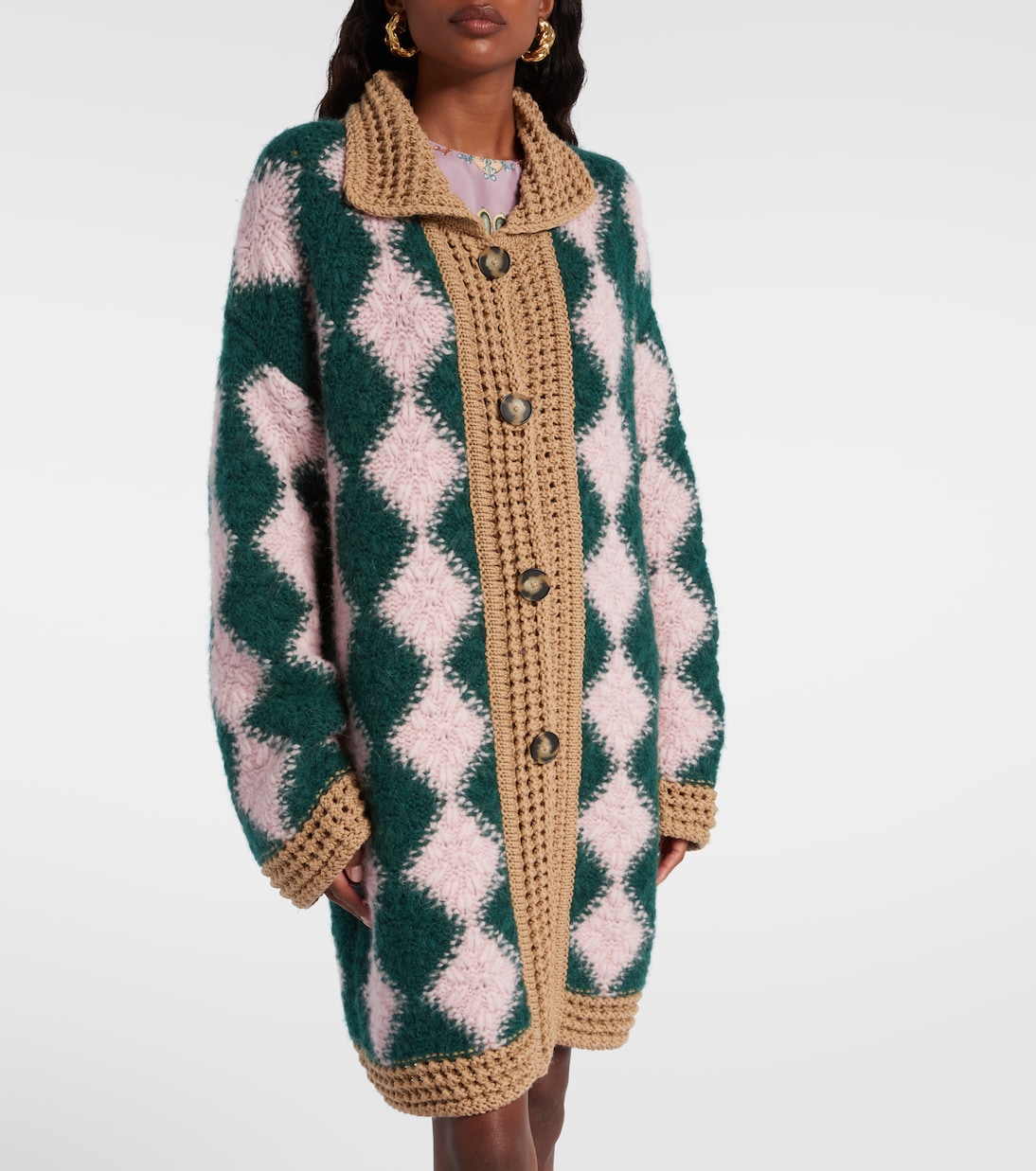 Crochet wool-blend cardigan | La DoubleJ