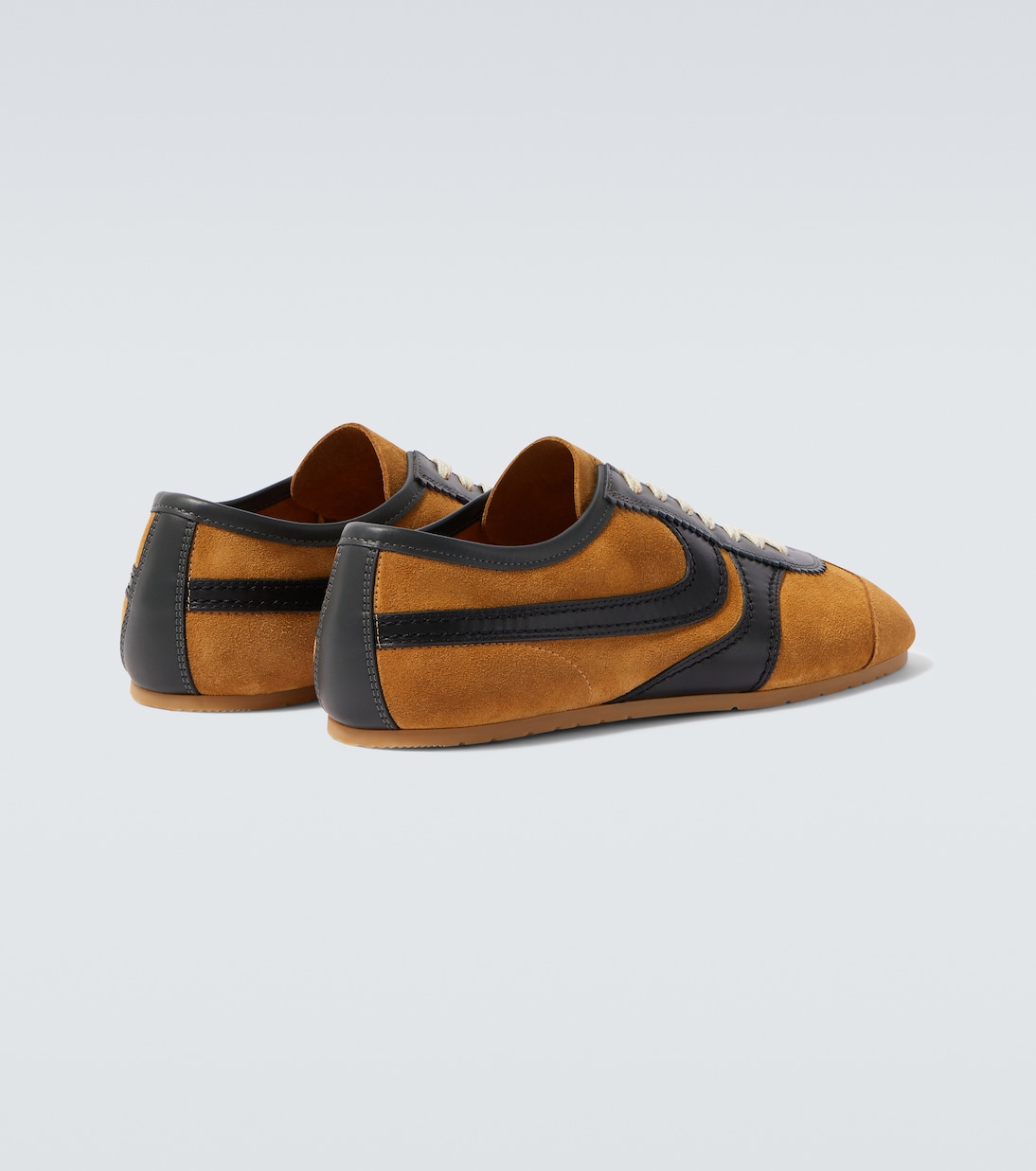 Leather-trimmed suede sneakers | Dries Van Noten