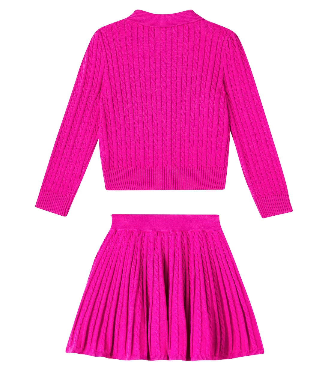 Cable-knit cotton cardigan and skirt set | Polo Ralph Lauren Kids