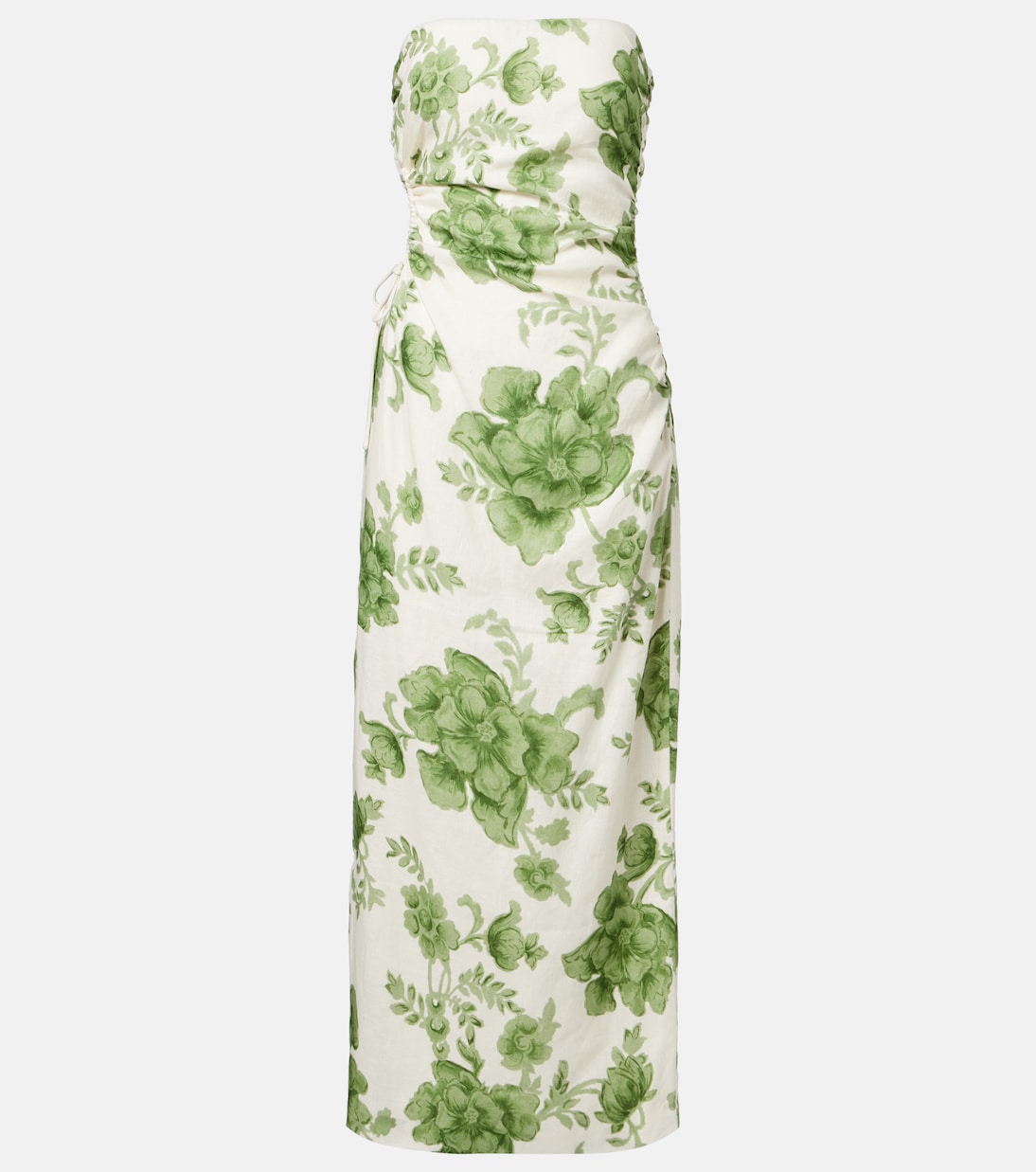 Gardella cutout floral linen midi dress | SIR