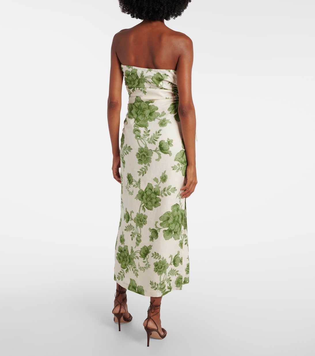 Gardella cutout floral linen midi dress | SIR