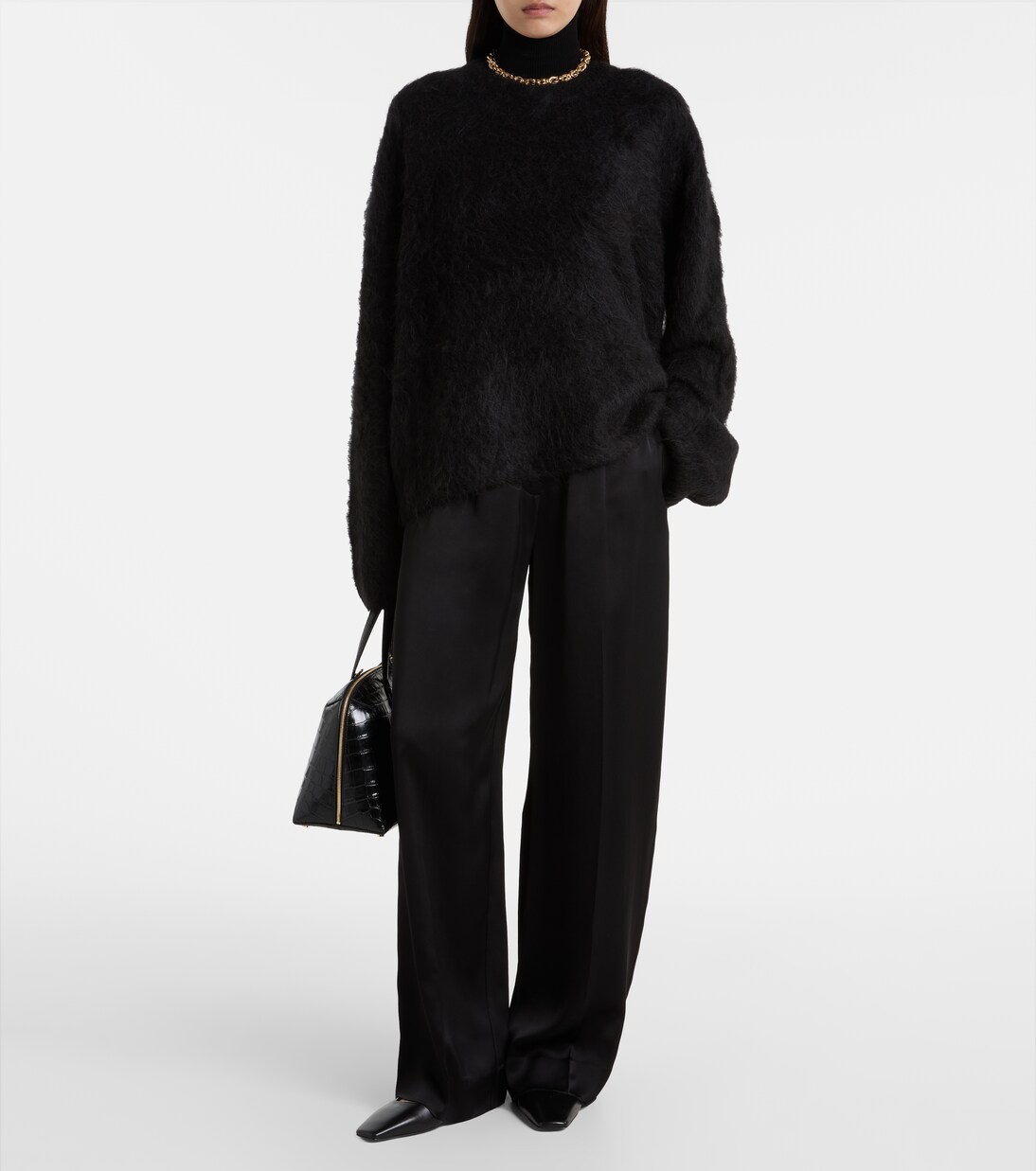 Satin wide-leg pants | Toteme