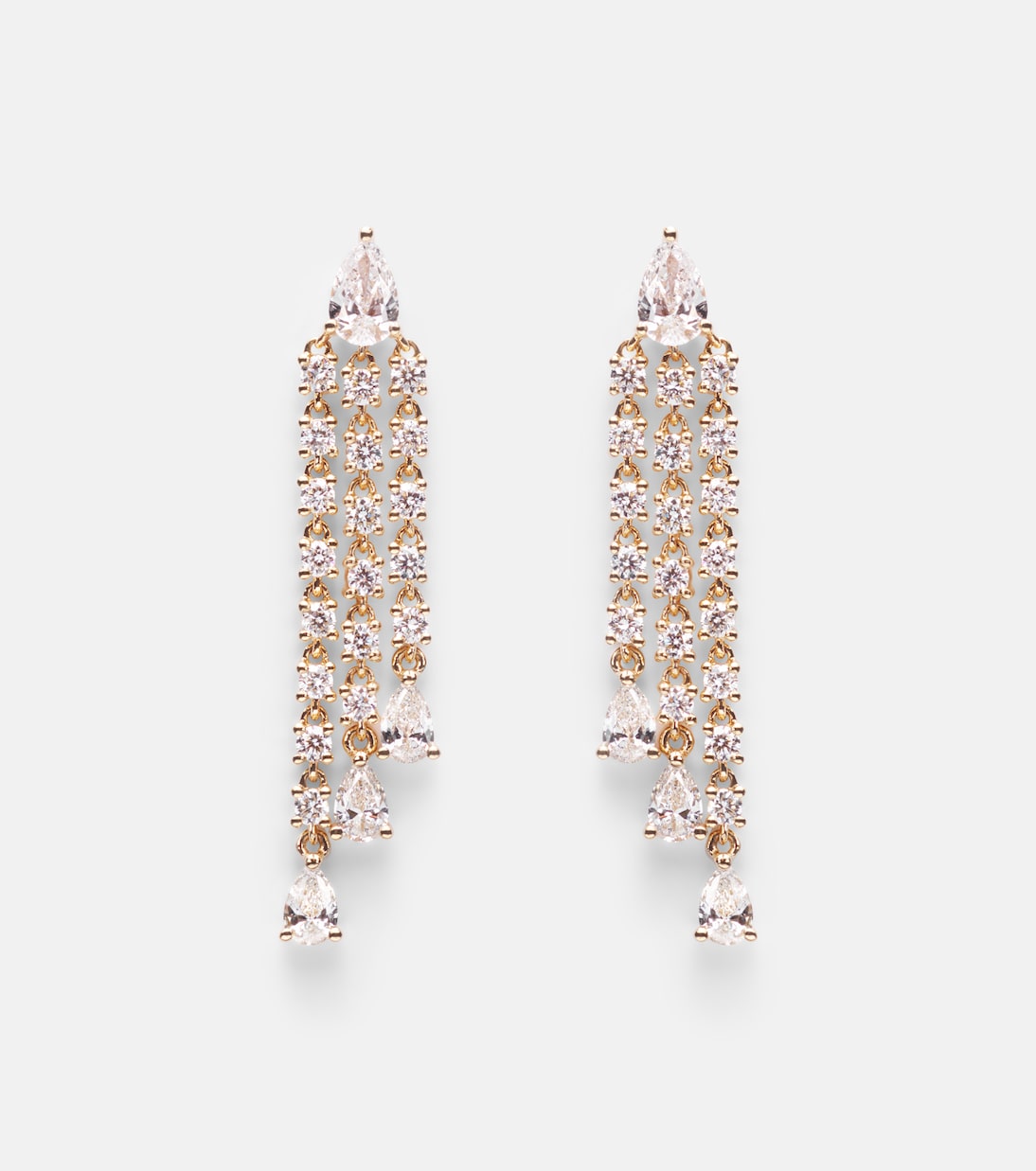 18kt gold drop earrings with diamonds  | Anita Ko