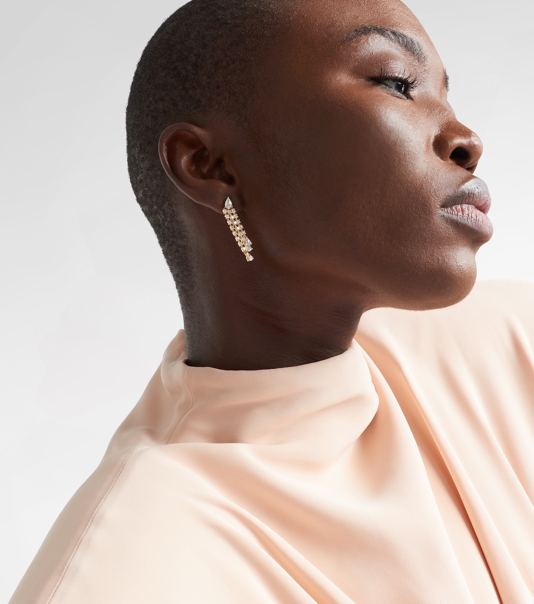 18kt gold drop earrings with diamonds  | Anita Ko