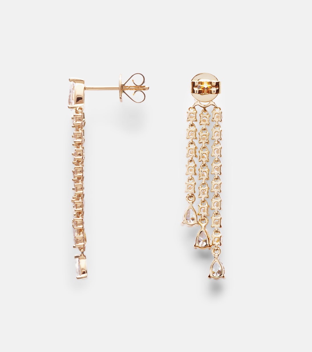 18kt gold drop earrings with diamonds  | Anita Ko